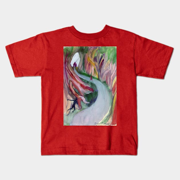 Little Red Riding Hood Kids T-Shirt by diegomanuel